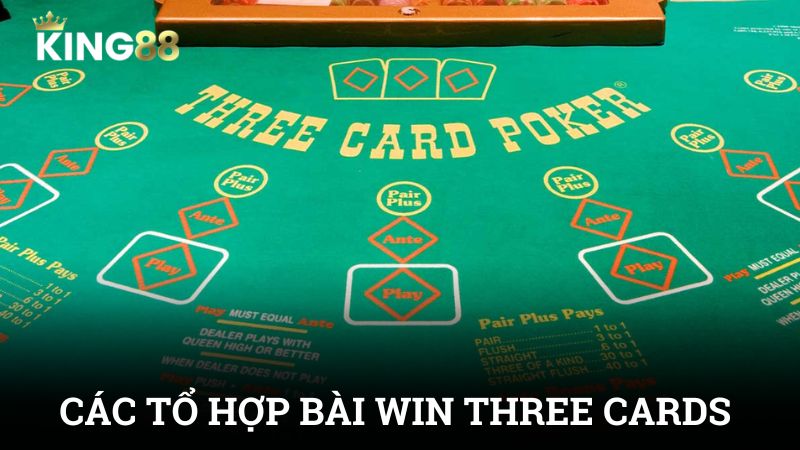 Các tôt hợp bài xuất hiện trong Win three cards